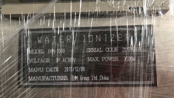 جهاز تأيين المياه الصناعي 1000 لتر/ساعة قلوي حمضي من الفولاذ المقاوم للصدأ