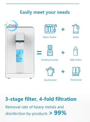 3-Stage Filtration Hydrogen Water Machine with 1600 GPD Flow Rate and 1500 ppb Hydrogen Content